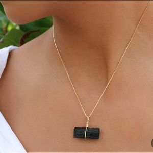 Raw Tourmaline Necklace
